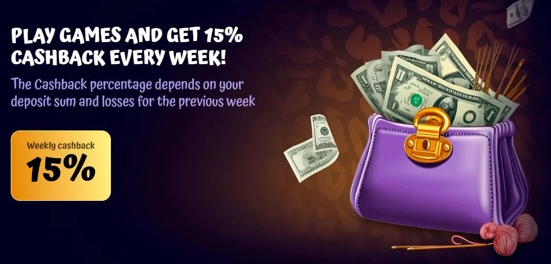 Weekly Cashback - Up to 15%